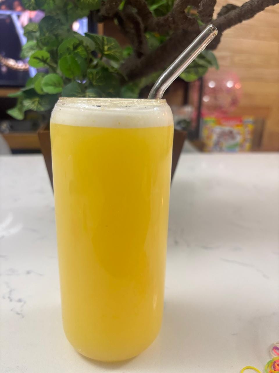 Customer photo review of protein water mango