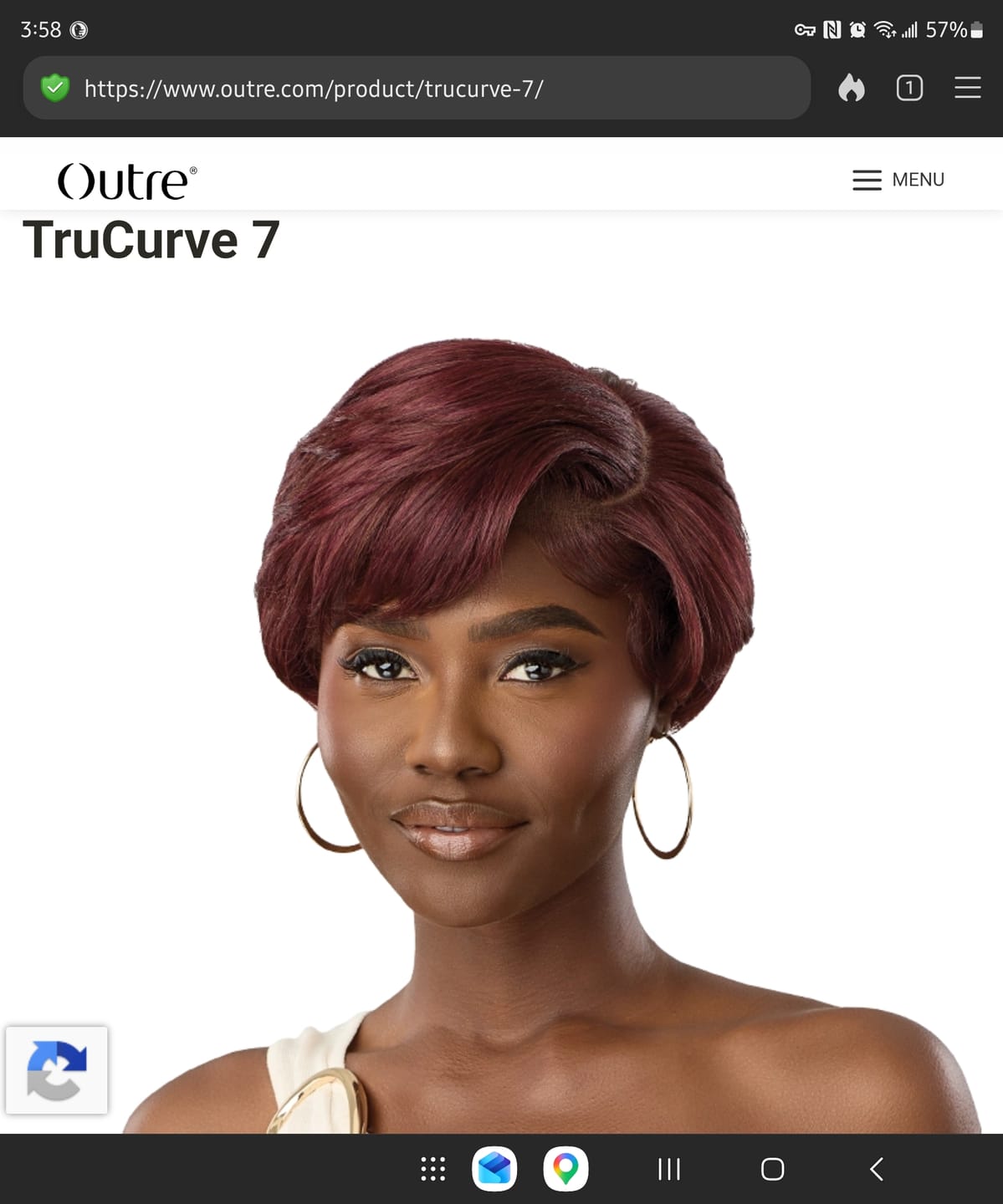 Customer photo review of Outre Melted Hairline Trucurve Glueless HD Deep C-Part Lace Wig - TRUCURVE 7