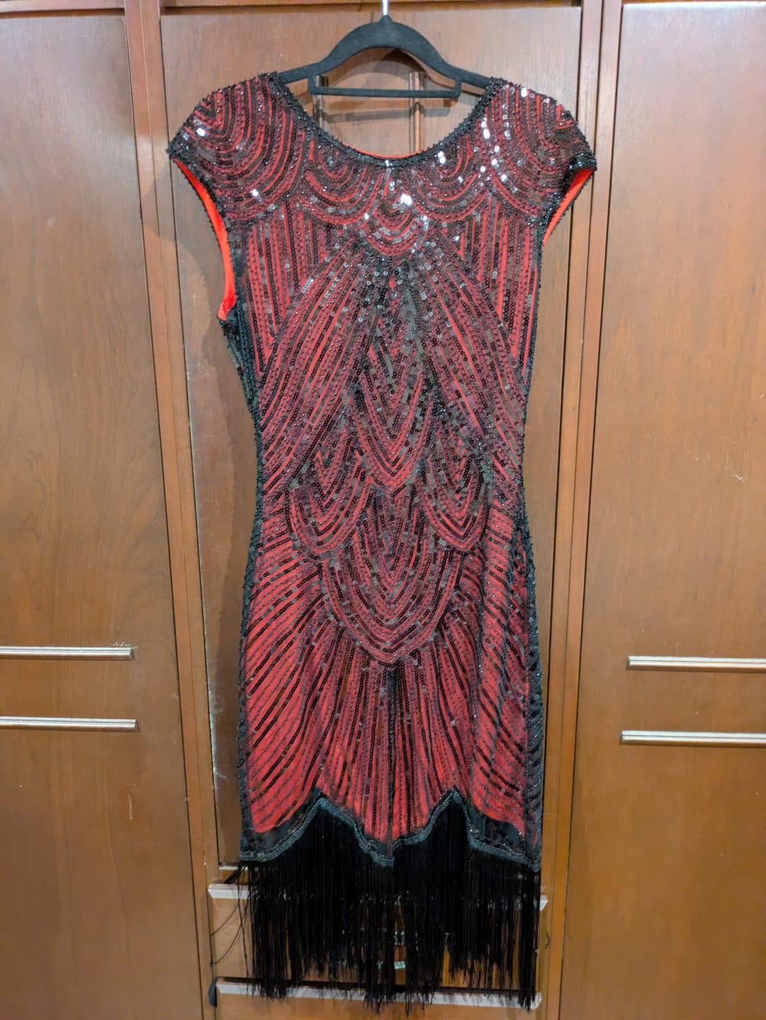 Customer photo review of 1920s Red Mable Flapper Dress