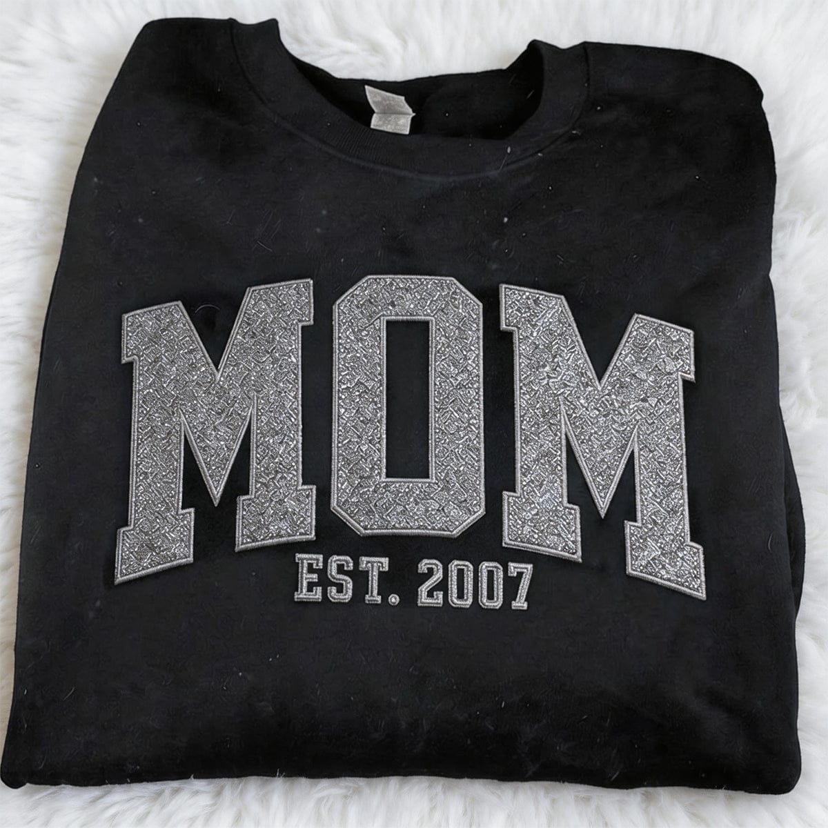 Customer photo review of Custom Embroidered Applique Glitter Mama Sweatshirt - Gift for Mom