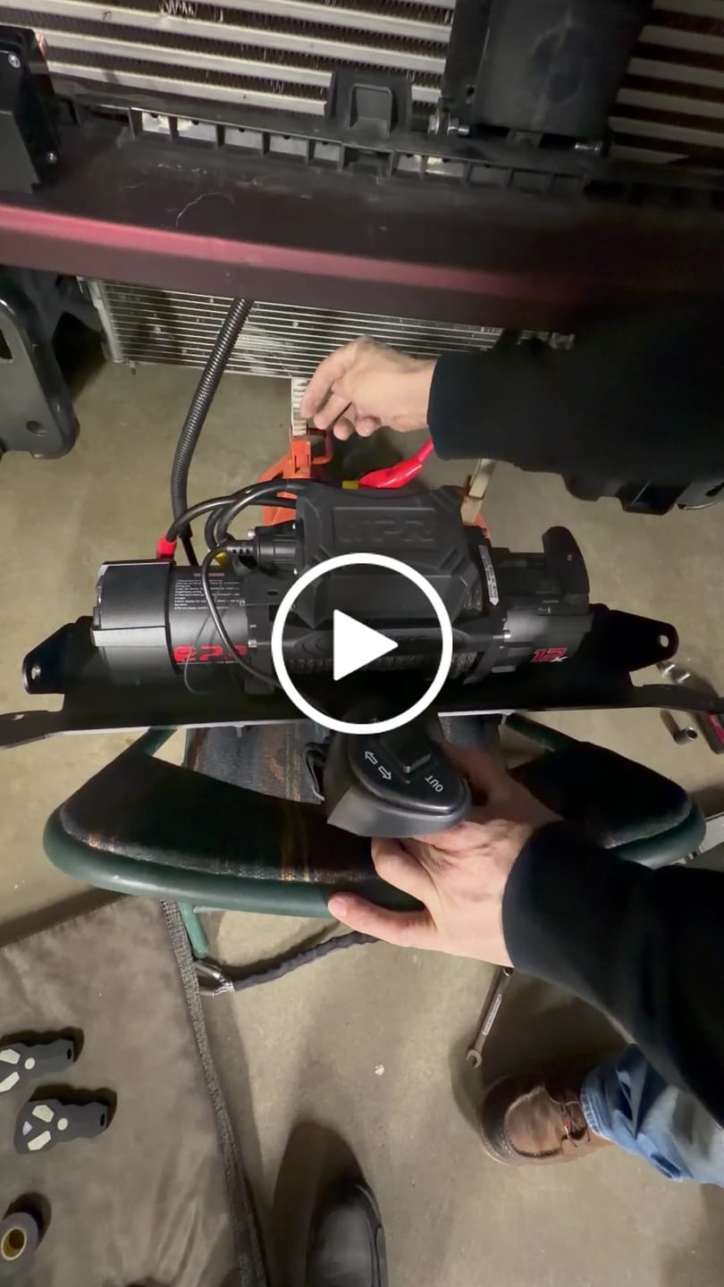 Customer video review of OPENROAD 10,000lbs Electric Winch with Synthetic Rope-Panther Series 3S