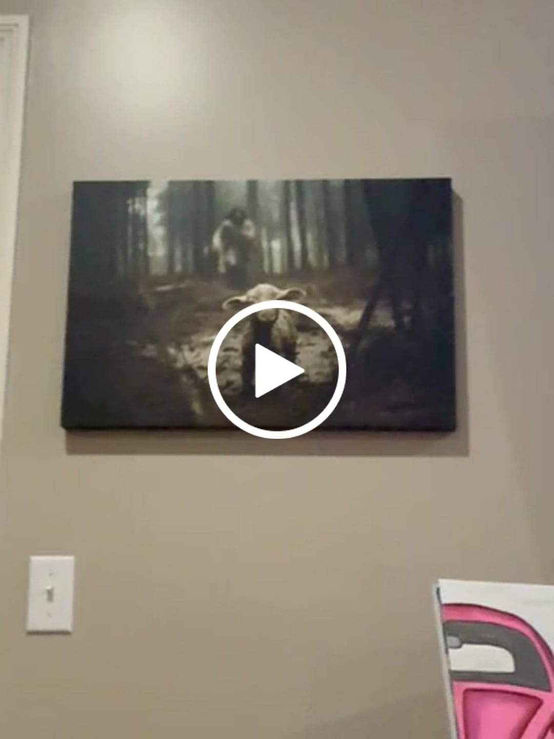 Customer video review of Jesus Running After a Lost Lamb, Jesus and Lamb Picture, Wall Art Canvas