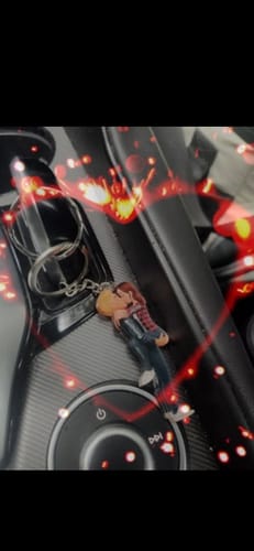 Customer photo review of Personalized Couple Kissing Keychain – Romantic Gift for Him/Her
