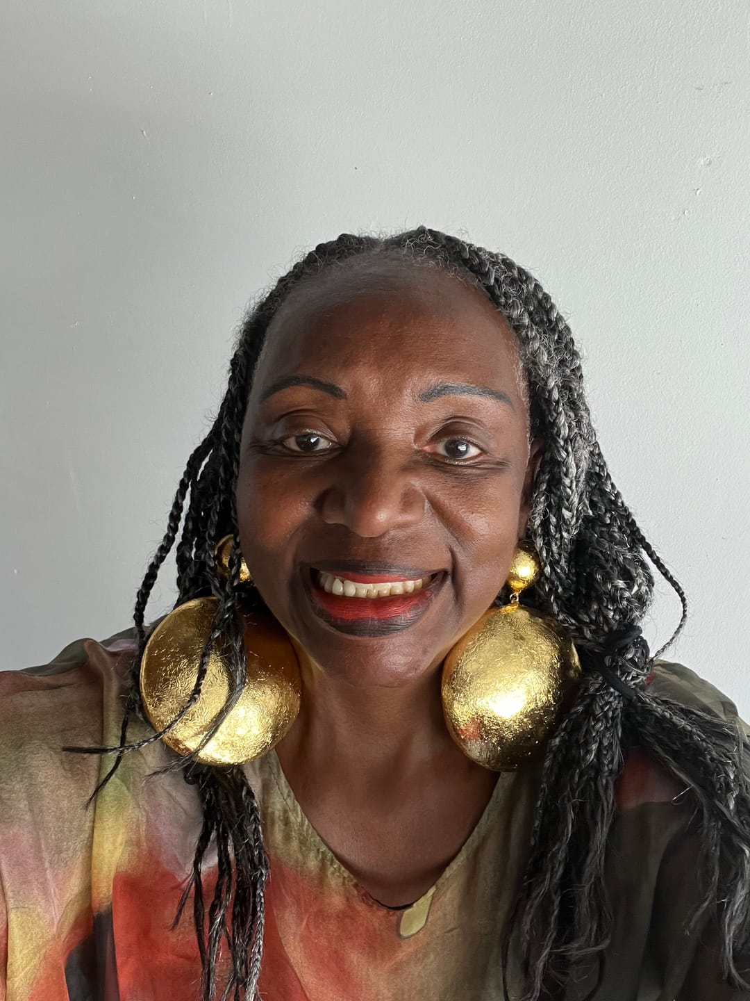 Customer photo review of Zuwena Burnished Glow Foil Earrings