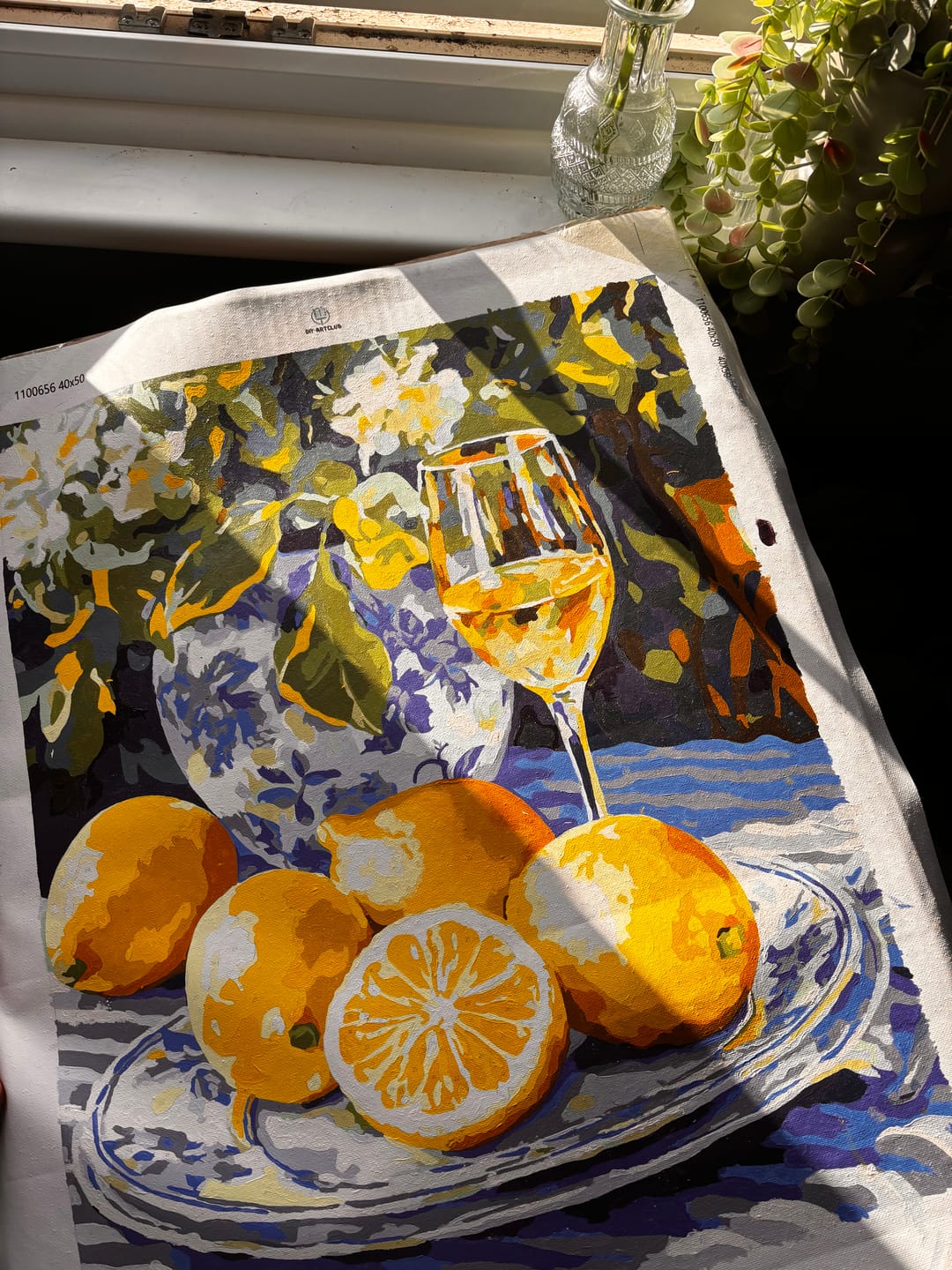 Customer photo review of Lemons and Wine | Paint by Numbers