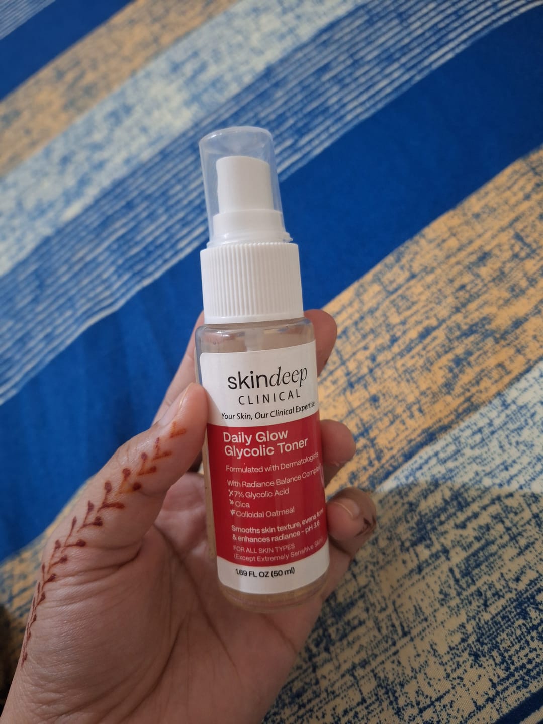 Customer photo review of Daily Glow Glycolic Toner