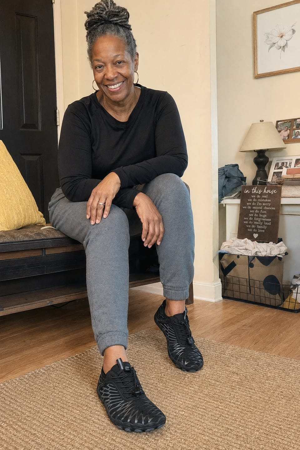 Customer photo review of Motion Ground™ – Copper-Grounded Barefoot Shoes for Natural Balance (Unisex)