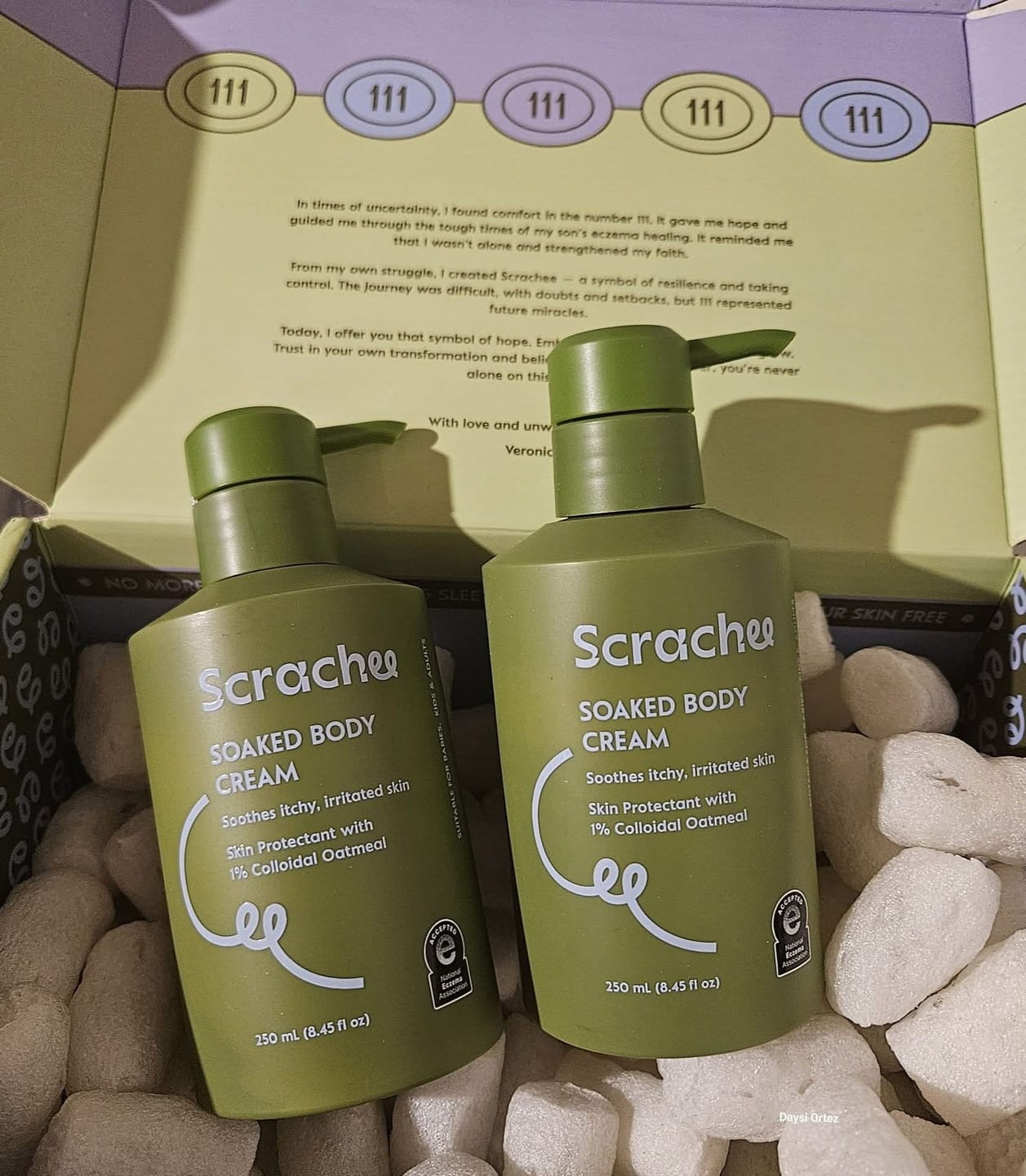 Customer photo review of Soaked Body Cream