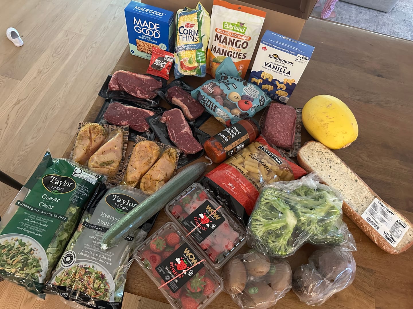 Customer photo review of Family Value Grocery Box