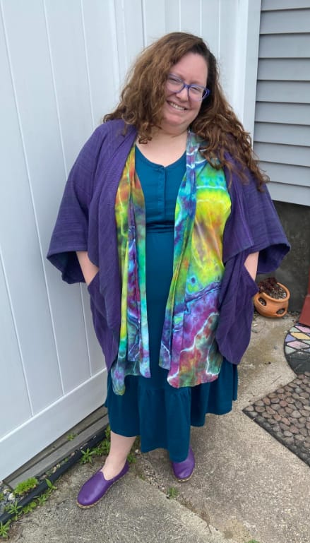 Customer photo review of NEW! JIVA Wool Silk Kimono Wind