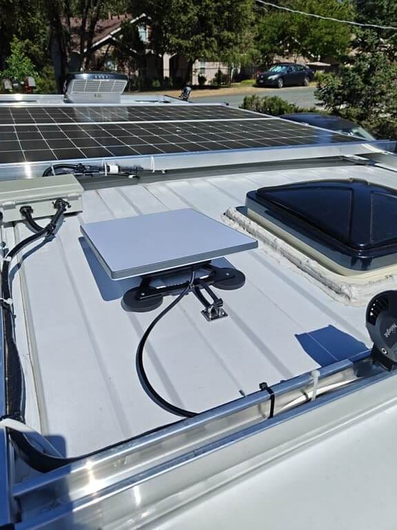 Customer photo review of Starlink Mini Magnetic Mount with Quick-Release, 200 lb Strong Magnetic Hold, No-Drilling Vehicle Roof Mount, Starlink Mini Accessories