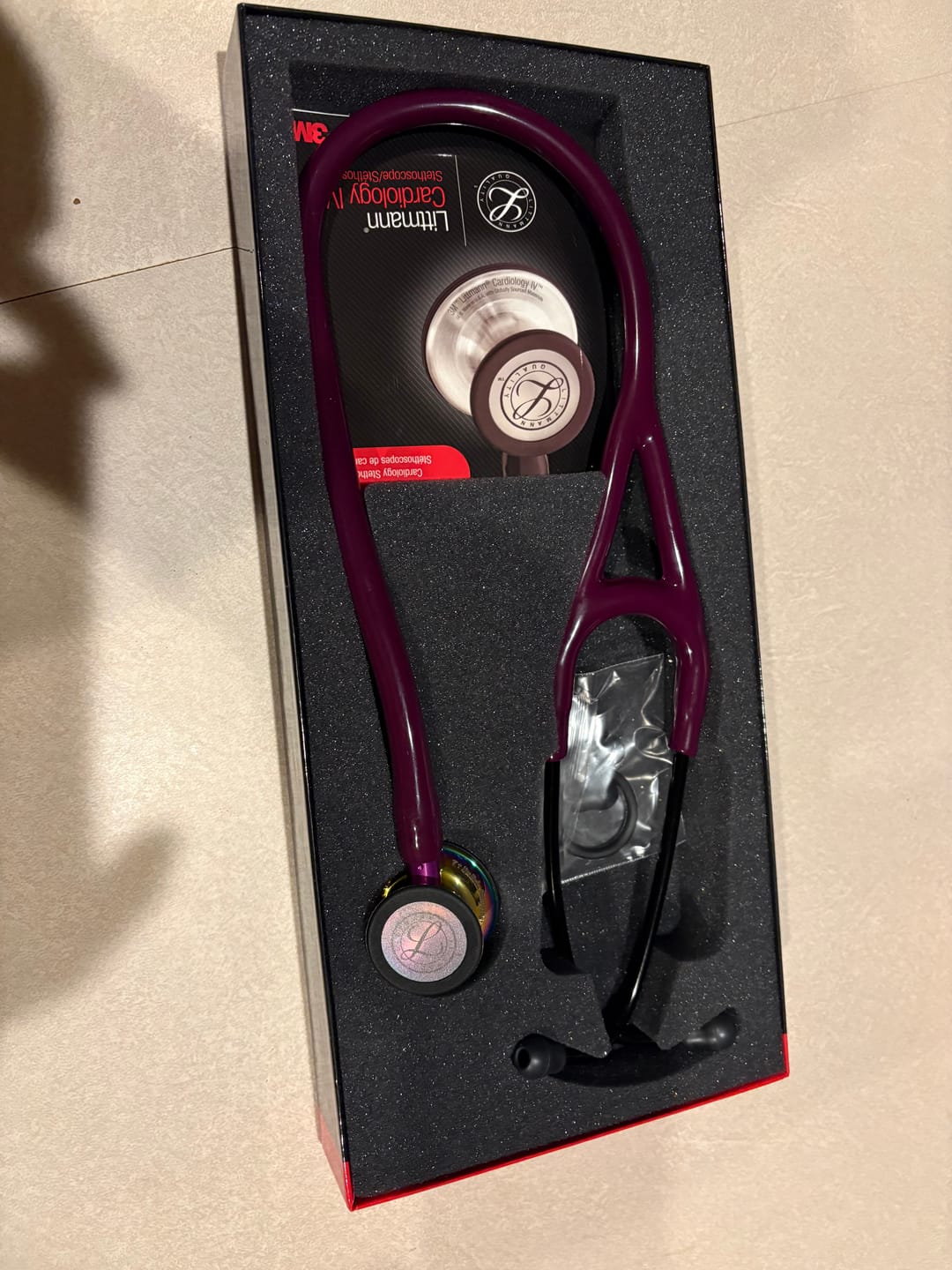 Customer photo review of Littmann Cardiology IV Diagnostic Stethoscope: Polished Rainbow & Plum - Violet Stem 6239