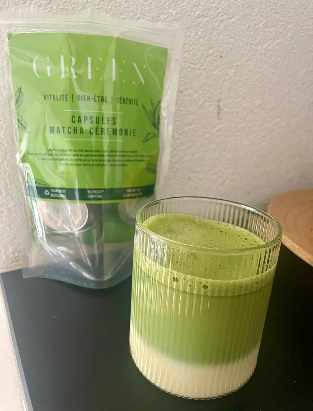 Customer photo review of 3, 5 OU 10 PAQUETS DE CAPSULES DE MATCHA CÉRÉMONIE BIO