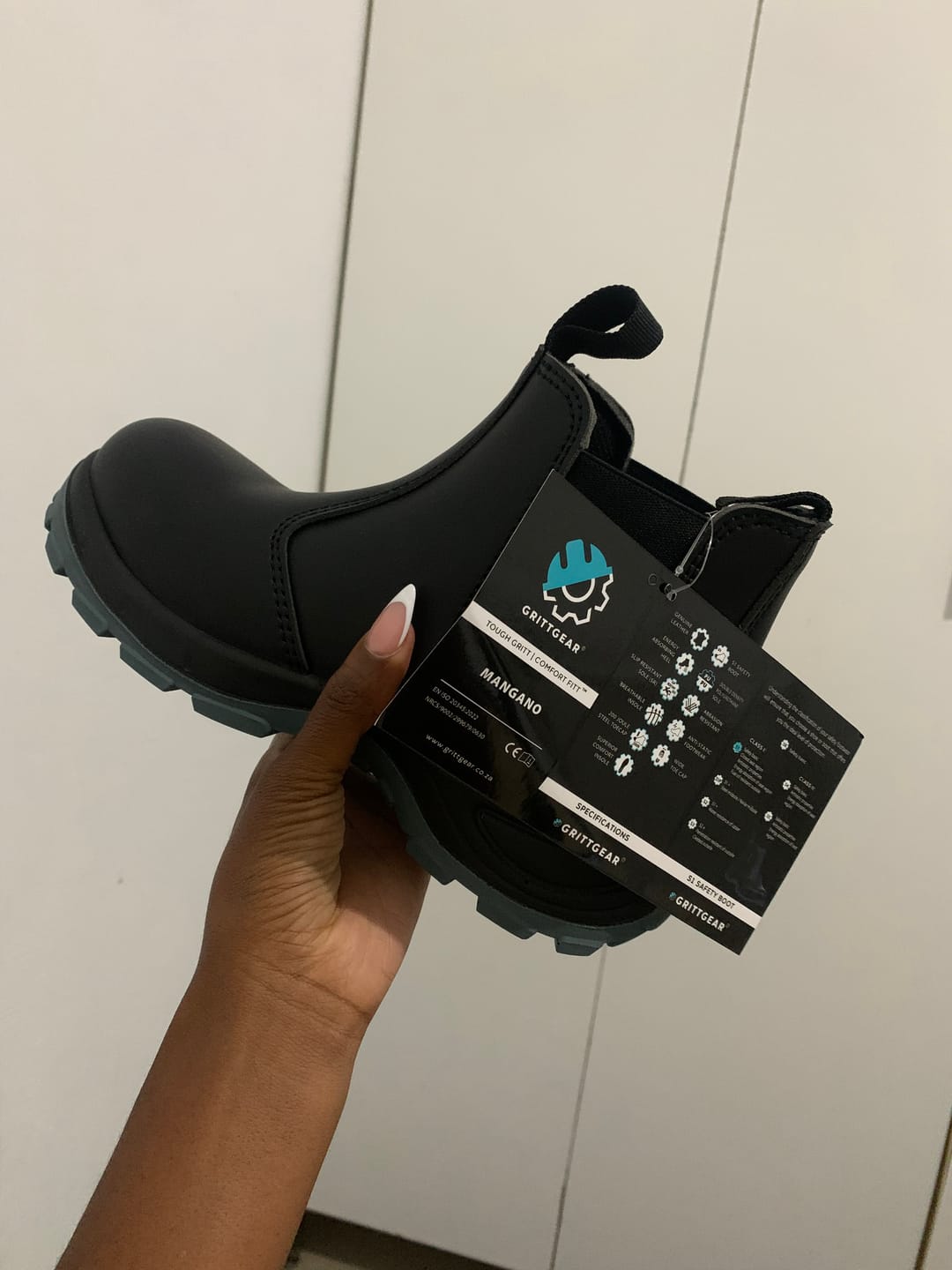 Customer photo review of Grittgear Mangano S1 Leather Safety Boot - Black