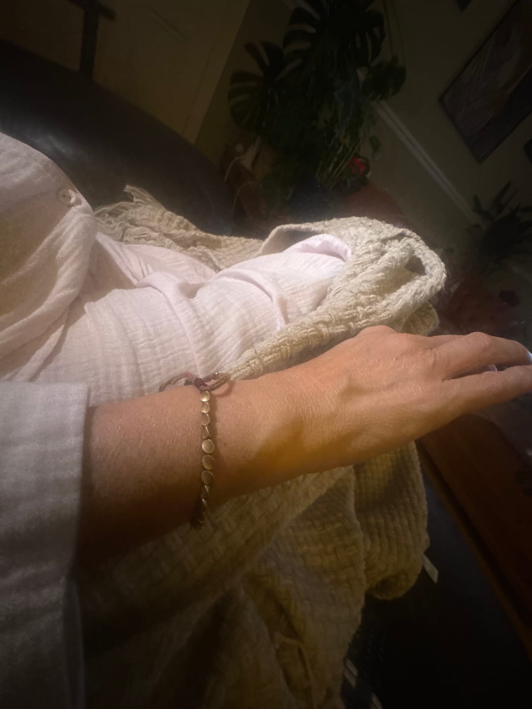 Customer photo review of Buddha Stones Tibetan Copper Beads Healing Luck Bracelet