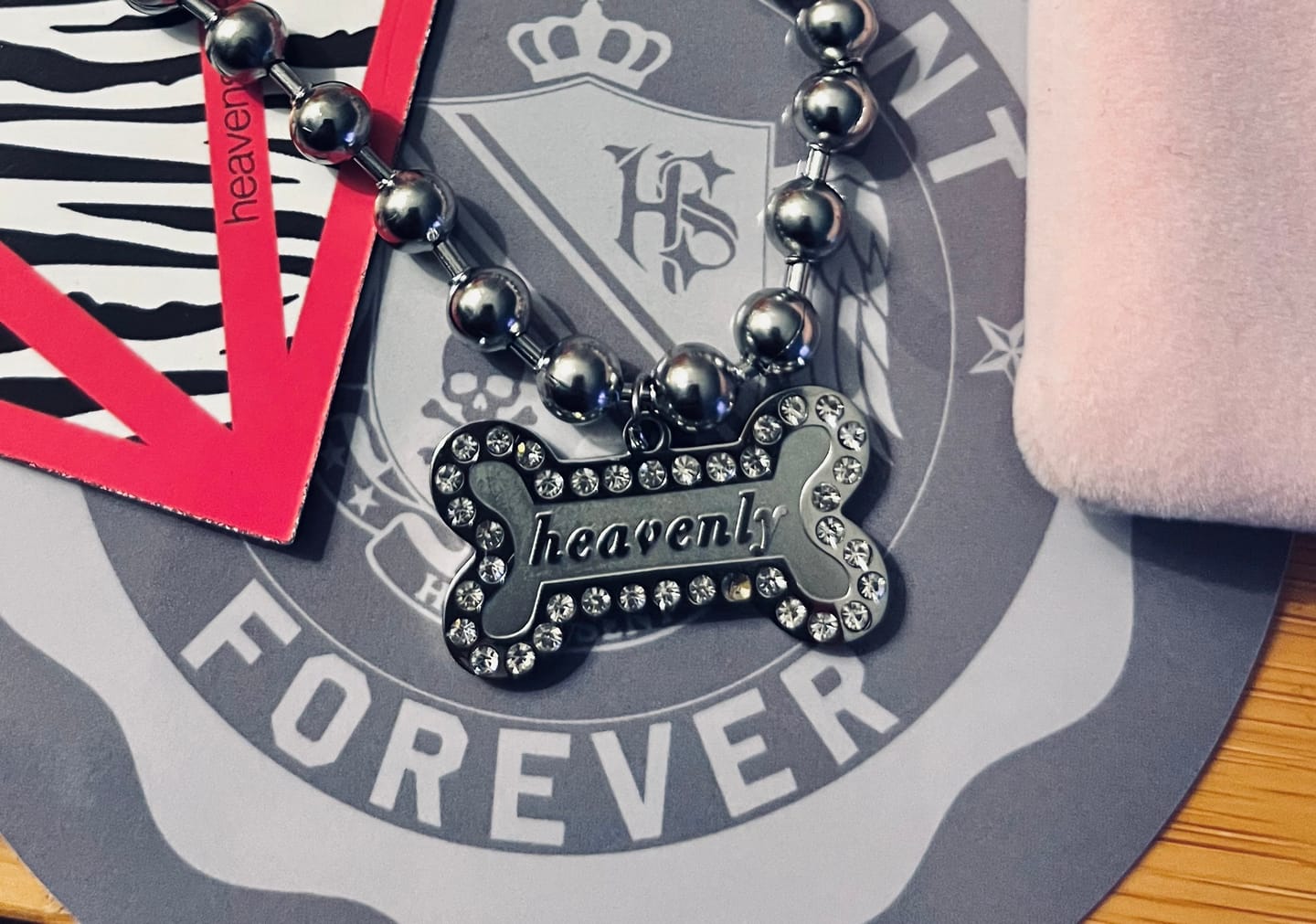Customer photo review of Heavenly Bone Ballchain Necklace
