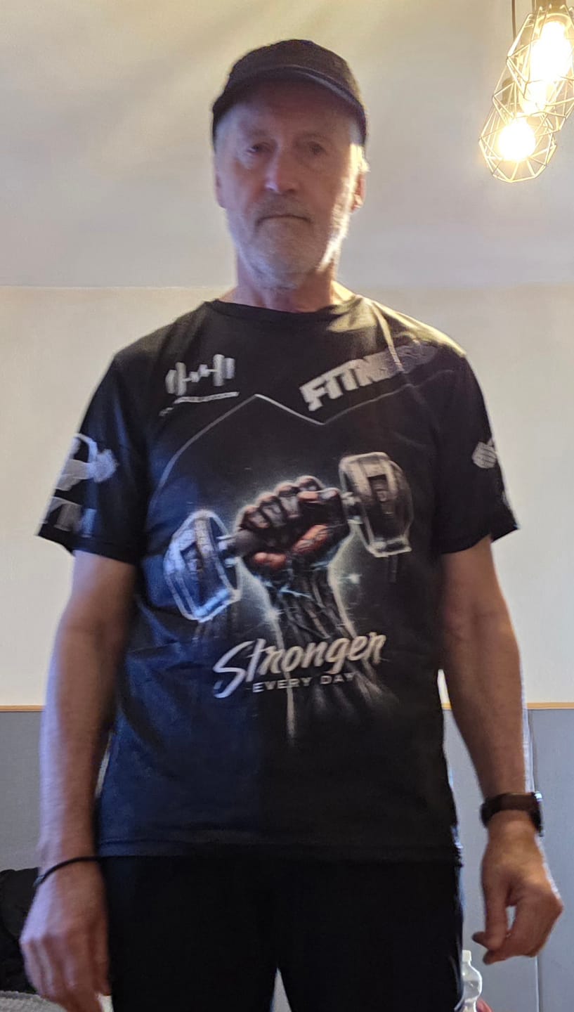 Customer photo review of Unisex Shirt, Custom Name Gym Shirt, Work Out Long Sleeve, Weight Lifting Shirt