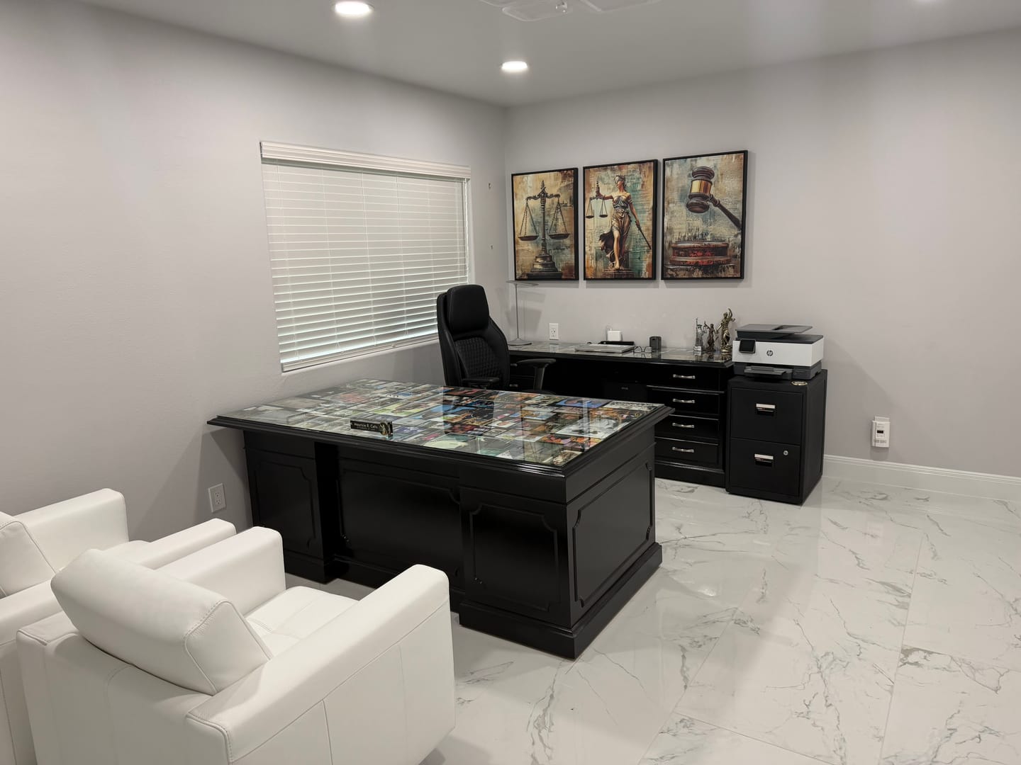 Customer photo review of Justice and Law Wall Art Set Of 3 – Scales of Justice, Gavel, and Lady Justice Canvas Prints