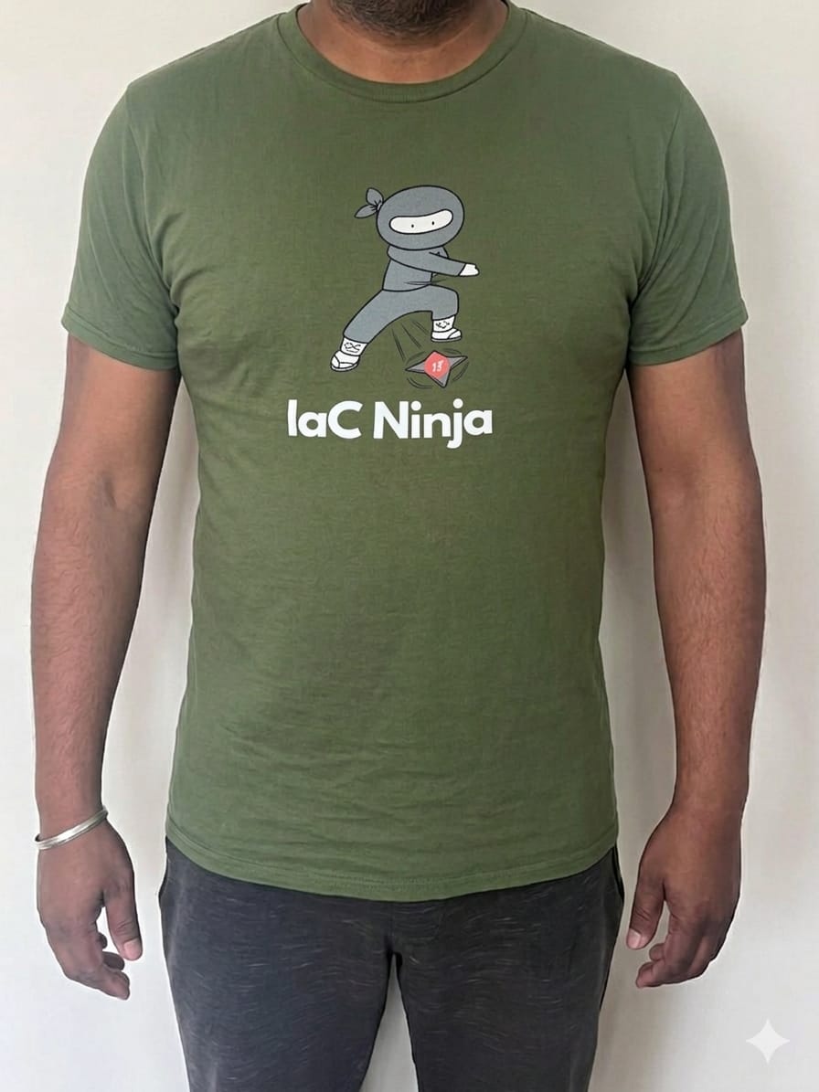 Customer photo review of IaC Ninja T-Shirt