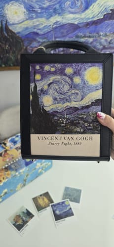 Customer photo review of Van Gogh Starry Night Tablo Çanta