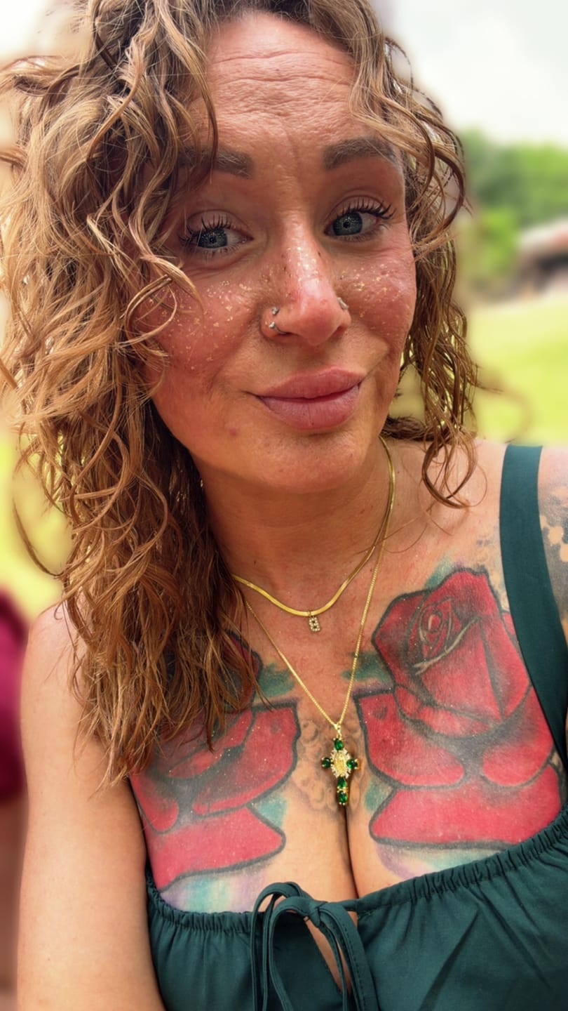 Customer photo review of Melly Initial Herringbone Necklace (Bundle)