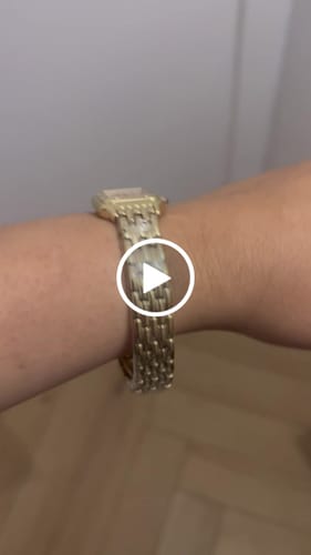 Customer video review of PANTHERE 22MM GOLD CASE WHITE DIAL