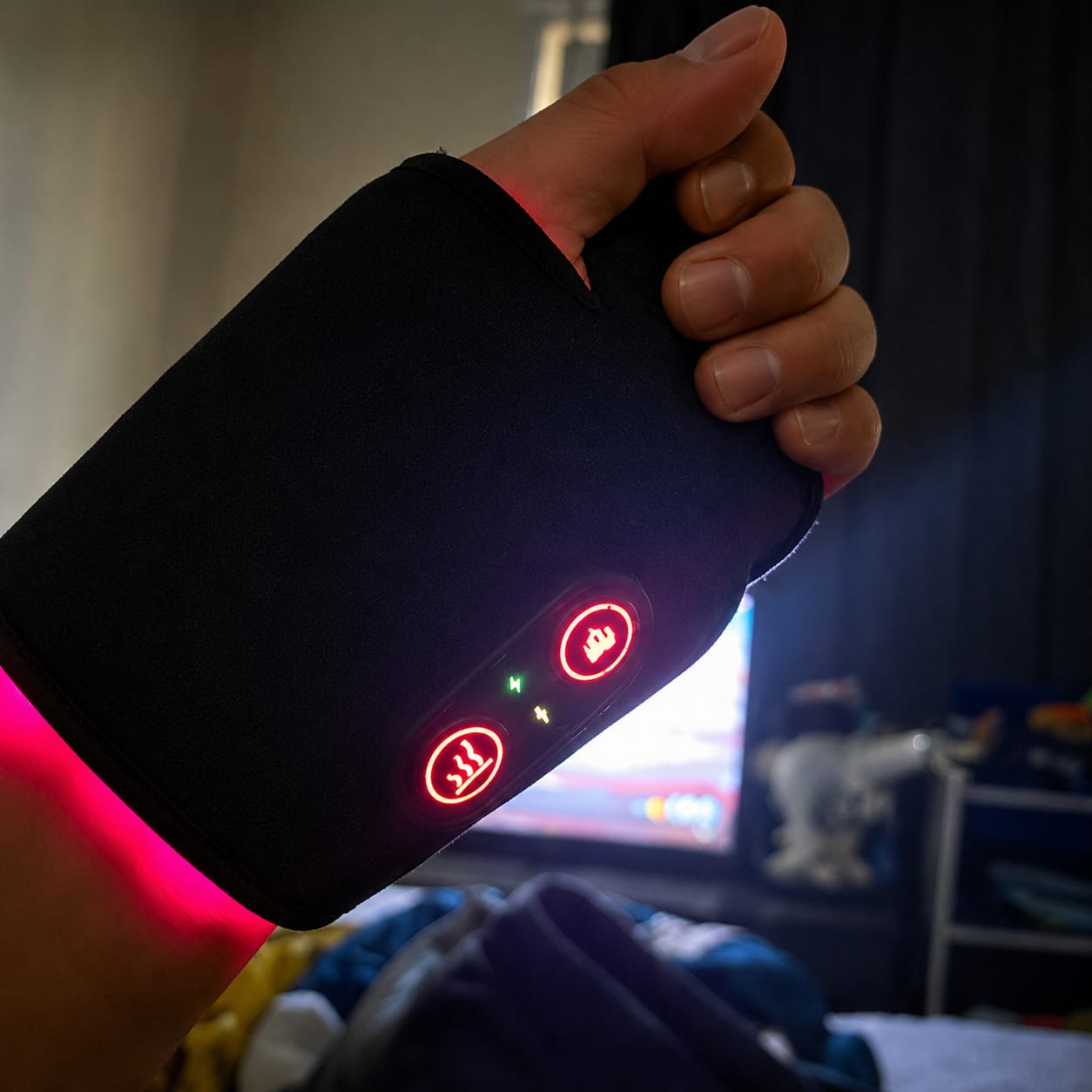 Customer photo review of ReliefPulse™ Pro Therapy Wrap with Heat & Compression