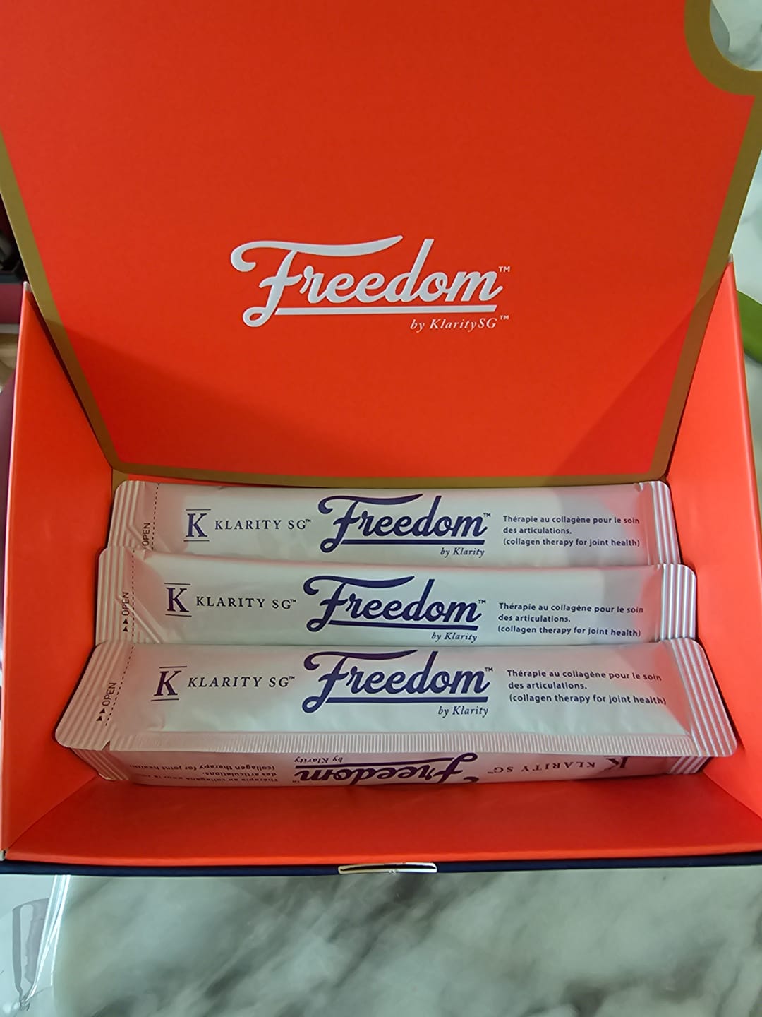 Customer photo review of Freedom by KlaritySGᵀᴹ - Medical Grade Bioactive Collagen Peptides to heal Joint pain