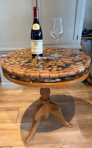 Customer photo review of 24" Round x 2" Deep Silicone Mold For Epoxy Resin - Coffee Table / End Table Mold