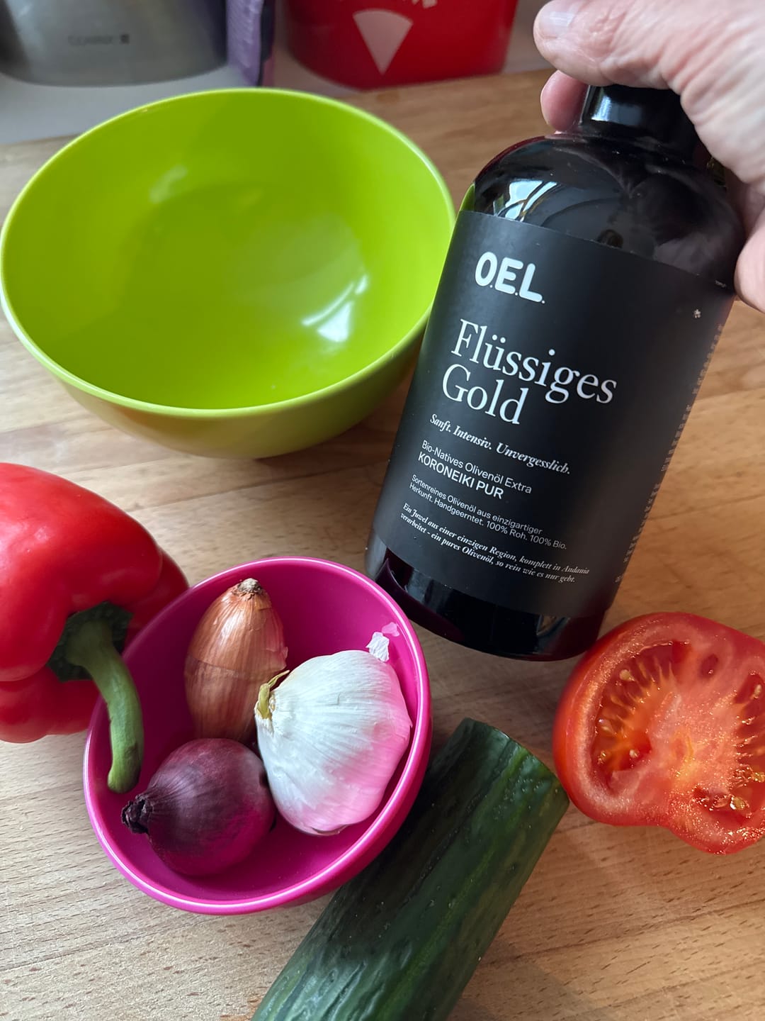 Customer photo review of Flüssiges Gold 0,5 l Glasflasche - Bio Natives Olivenöl Extra