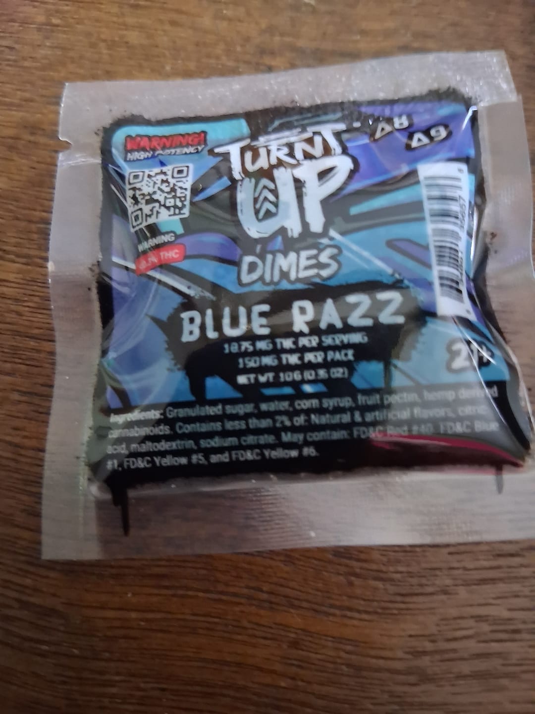 Customer photo review of Dime Gummy - Blue Razz