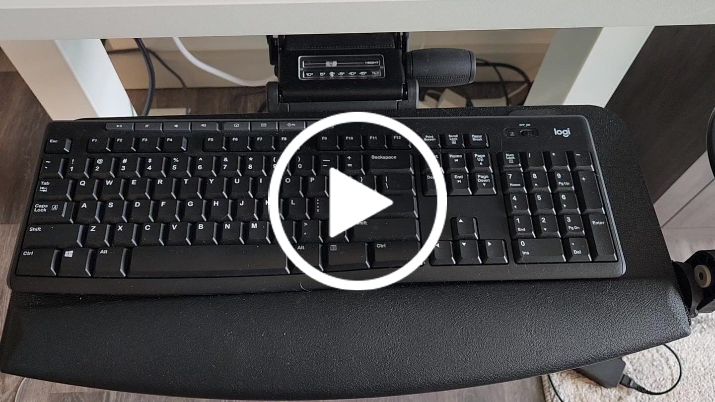 Customer video review of Trackless Keyboard Tray