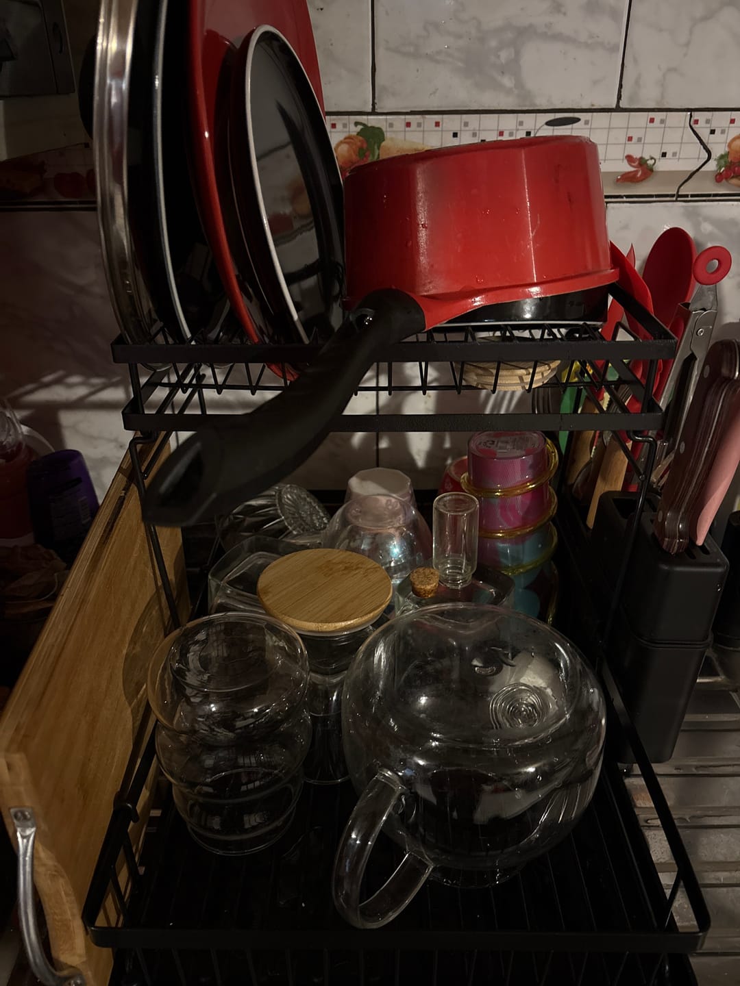 Customer photo review of Escurridor De Platos 2 Niveles Secador Desmontable Loza Inoxidable Rack