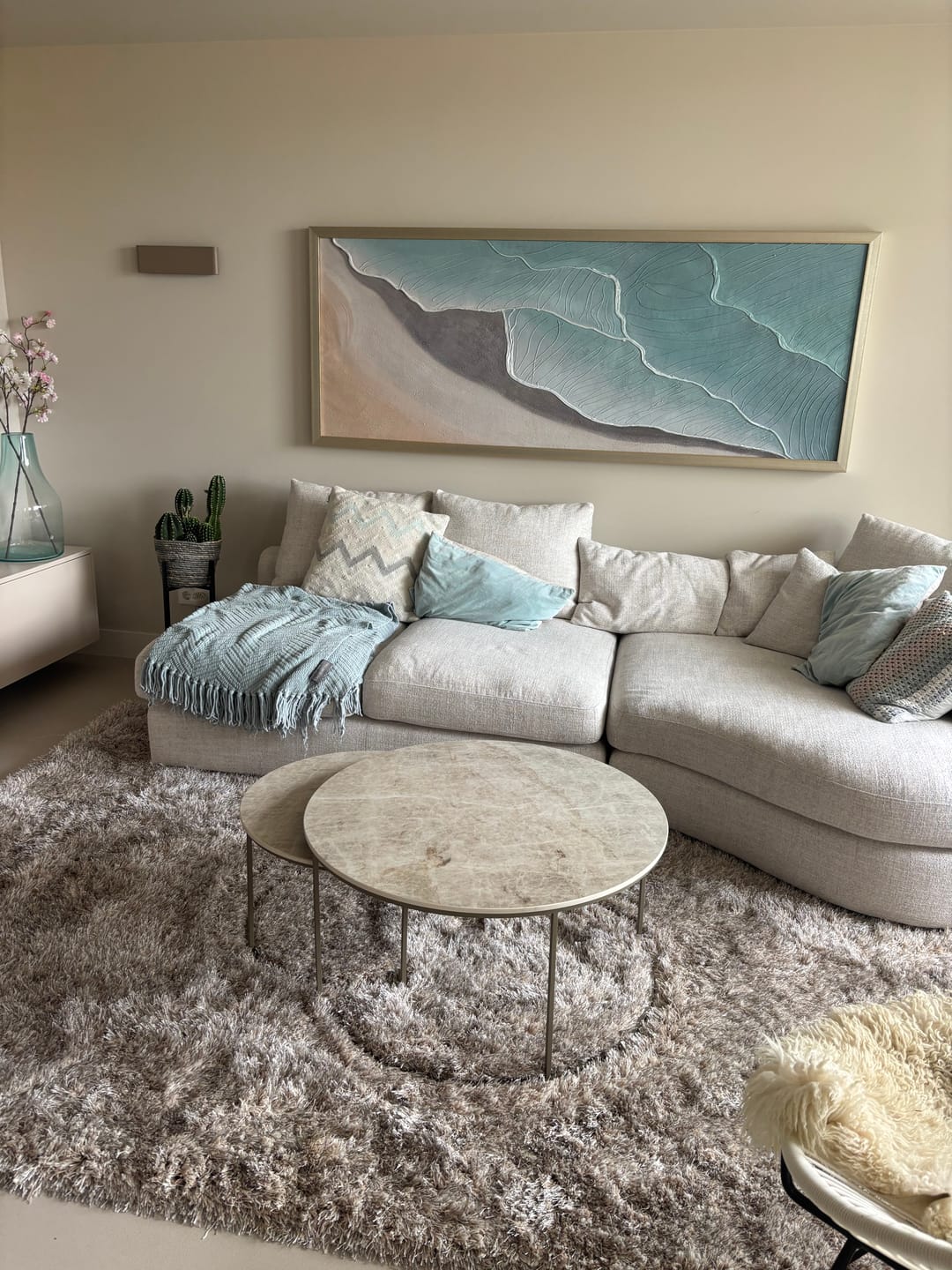 Customer photo review of Modern Wave Canvas Art - Echo Current