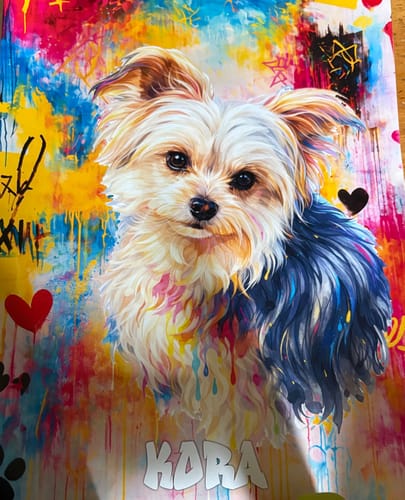 Customer photo review of Personalized Poster With Dog or Cat - Graffiti