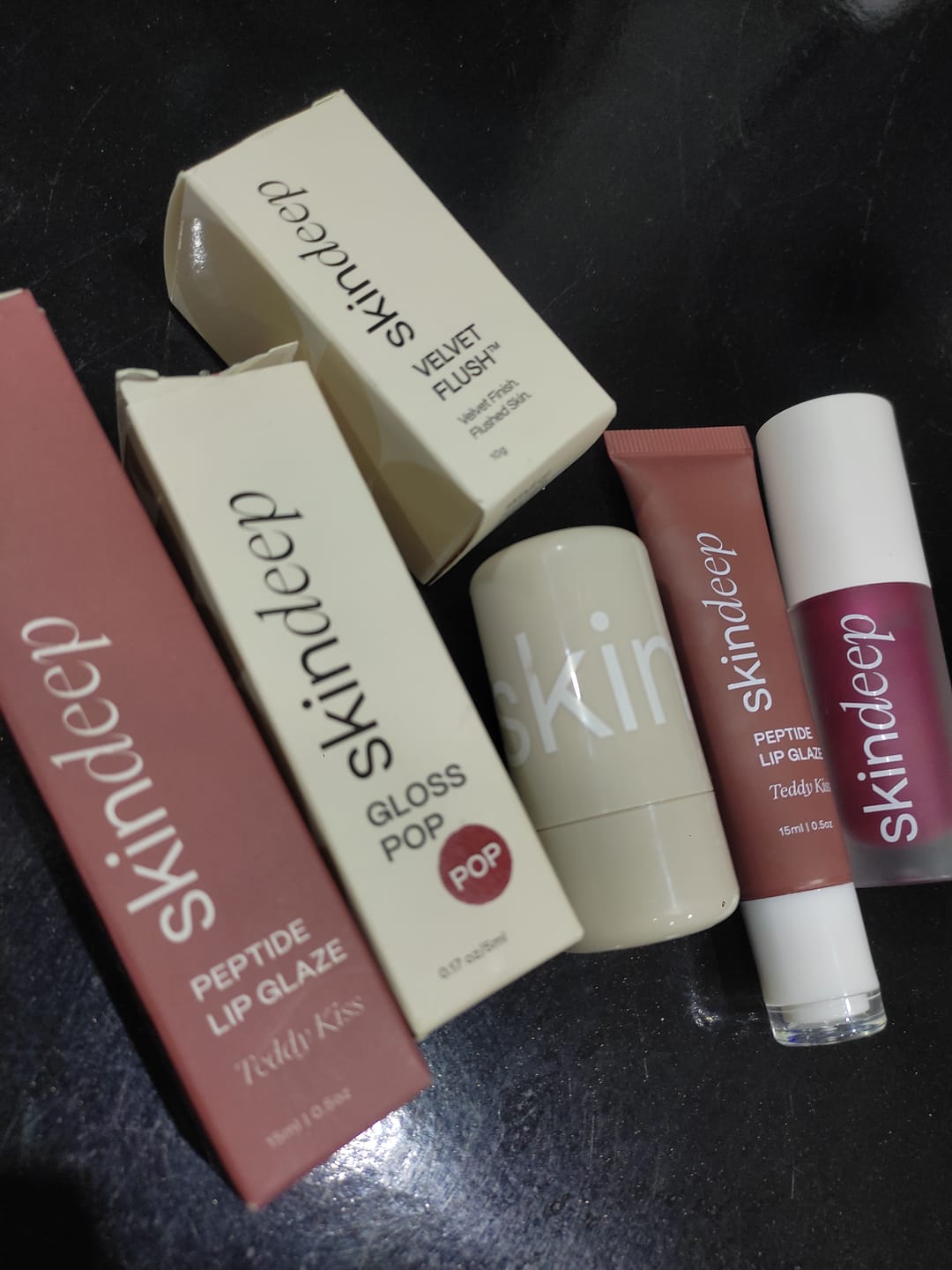 Customer photo review of VELVET FLUSH - Lip+Cheek Blush