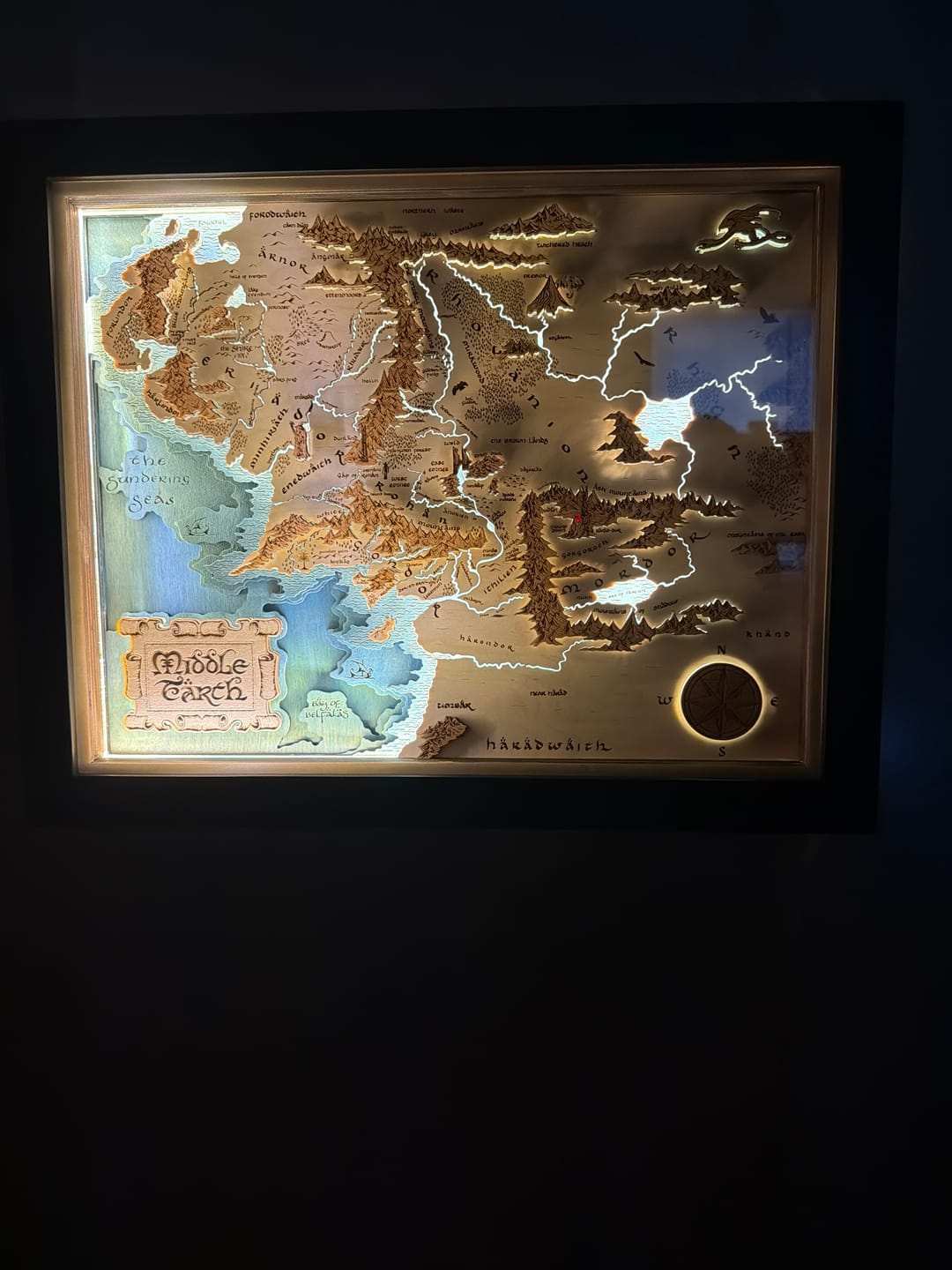 Customer photo review of MIDDLE EARTH™ 3D  WOOD MAP