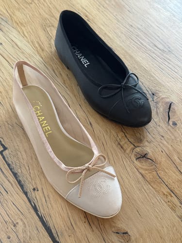 Customer photo review of Chanel 2026 Ballet Flat Mesh Leather