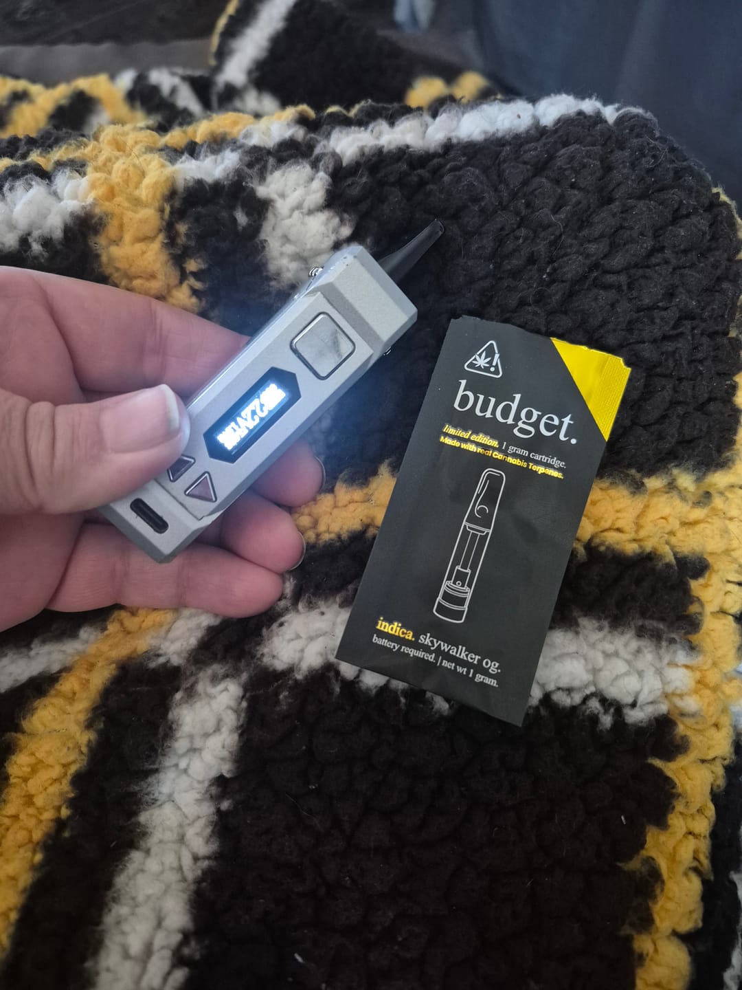 Customer photo review of 1 Gram THCA Full Spectrum Vape Cartridge | Skywalker OG - Indica