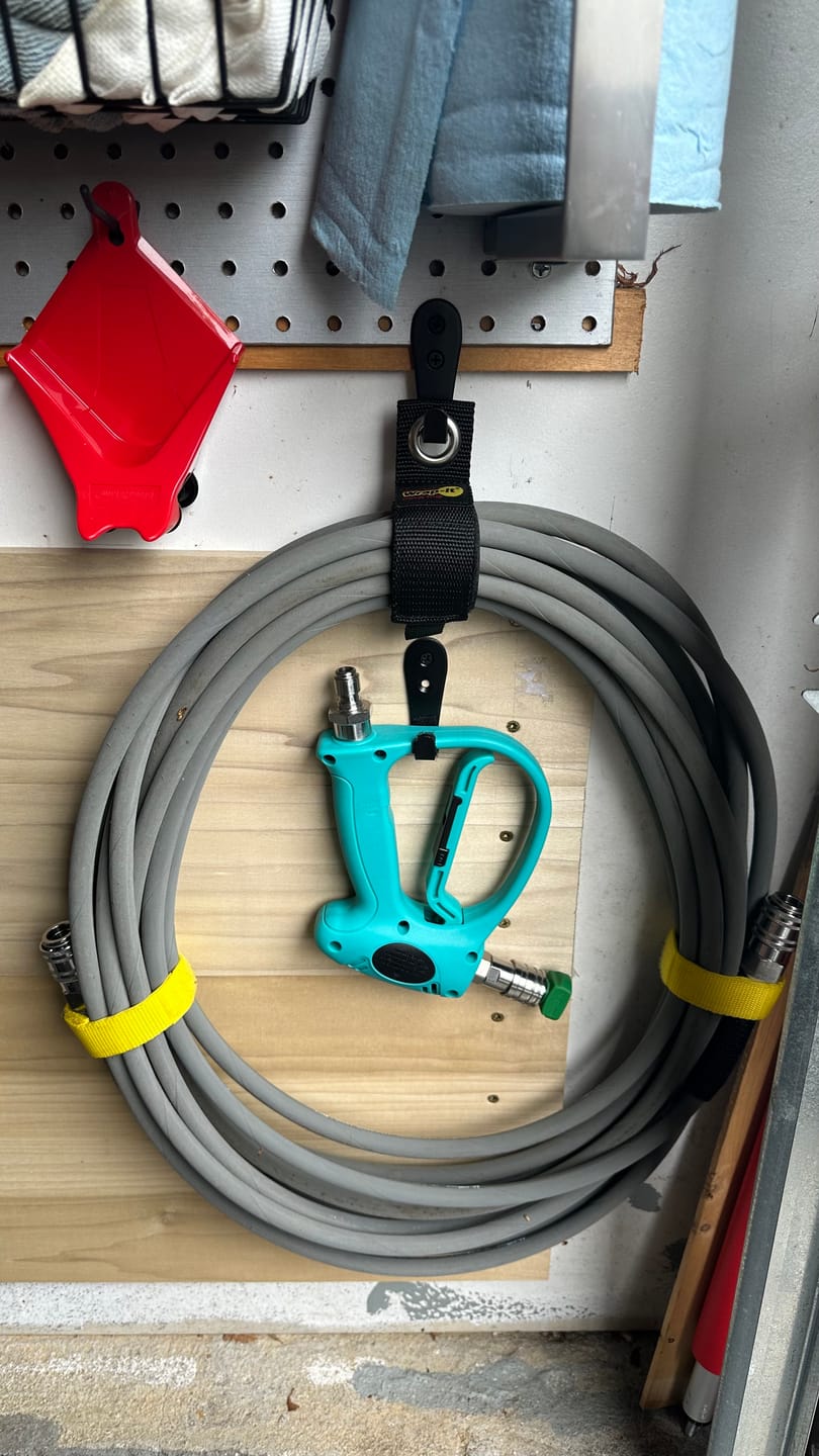 Customer photo review of QC Installed Pressure Washer Hose 1/4" x 50FT