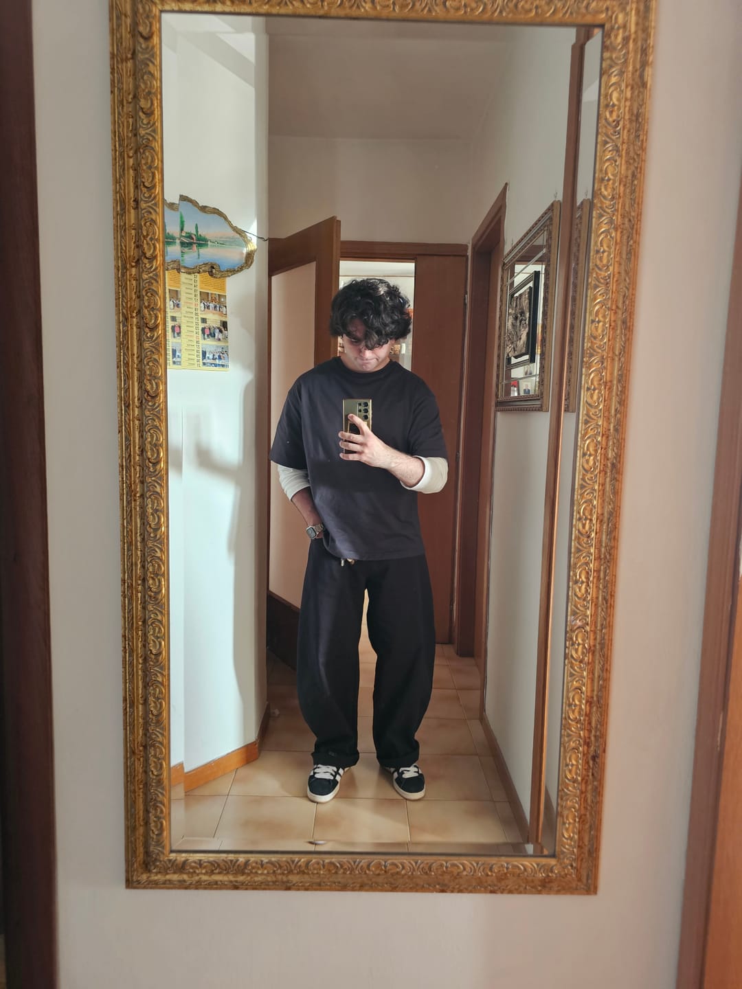 Customer photo review of Double Long Sleeve Bicolor Dark Grey