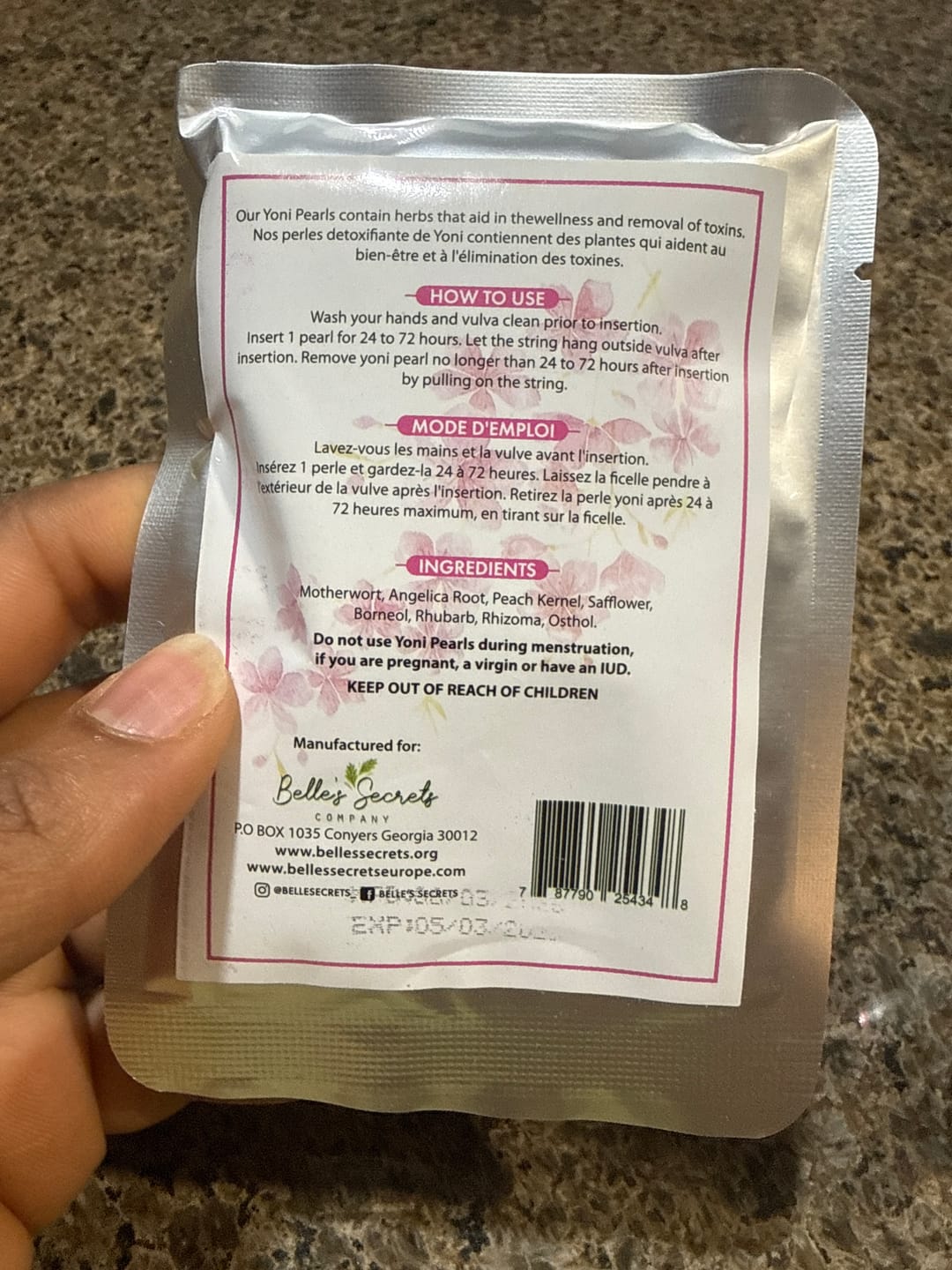 Customer photo review of Yoni Pearls