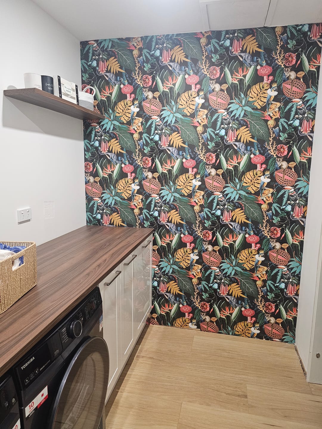 Customer photo review of Reverie - Funky Jungle Wallpaper - Charcoal/Black