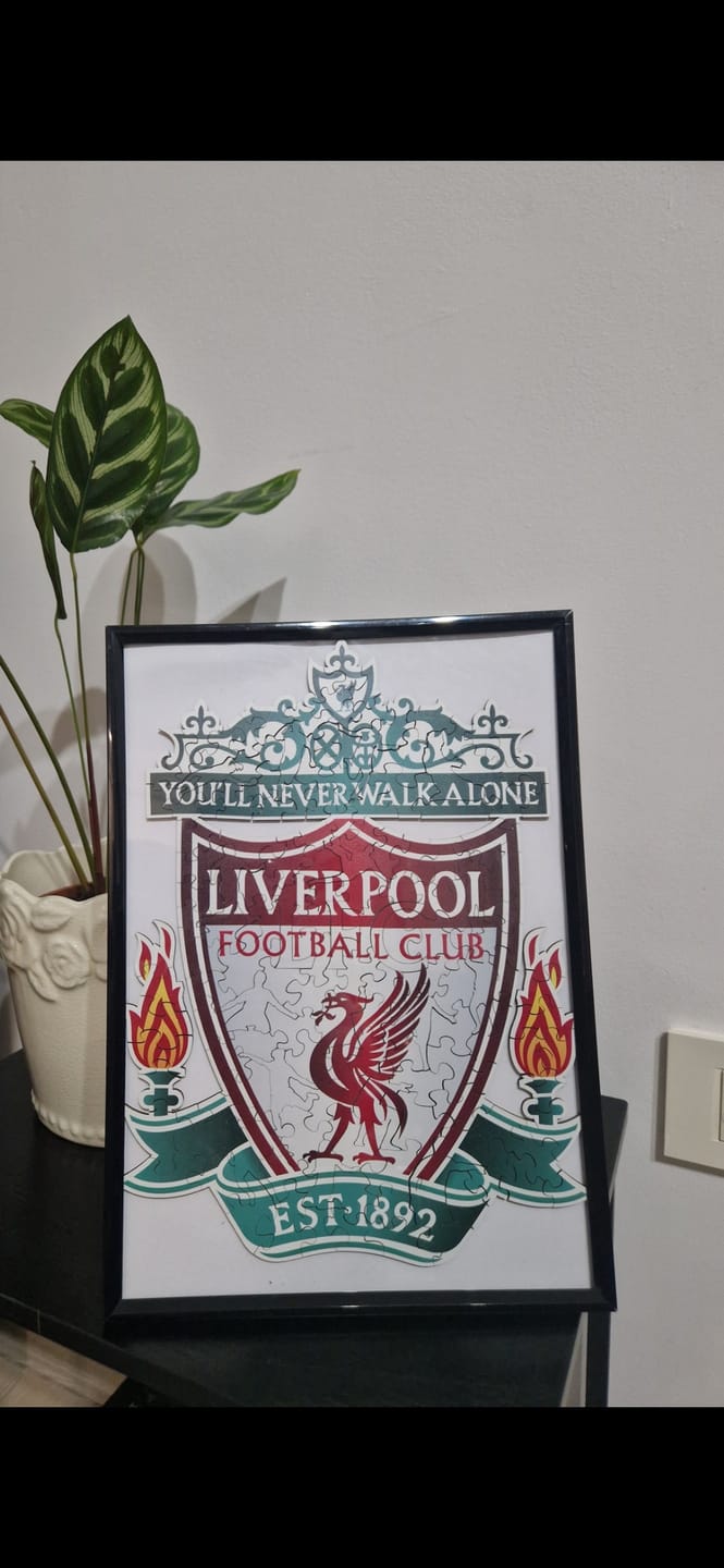 Customer photo review of Liverpool FC® Logo - Wooden Puzzle