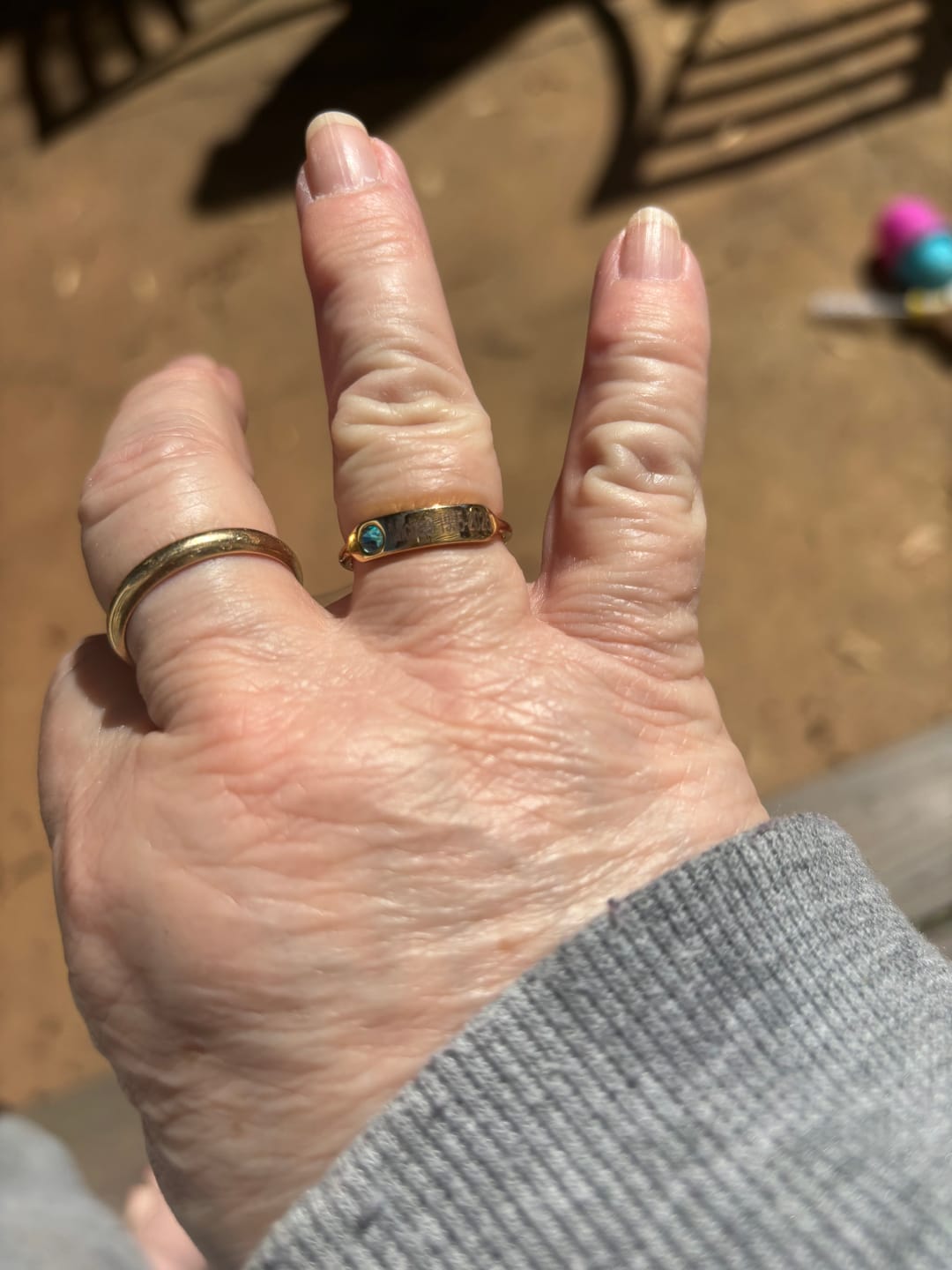 Customer photo review of For Memorial - Personalized Birthstone Name Memorial Ring