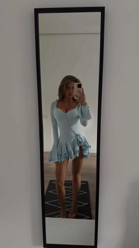 Customer photo review of Asymmetrical button dress