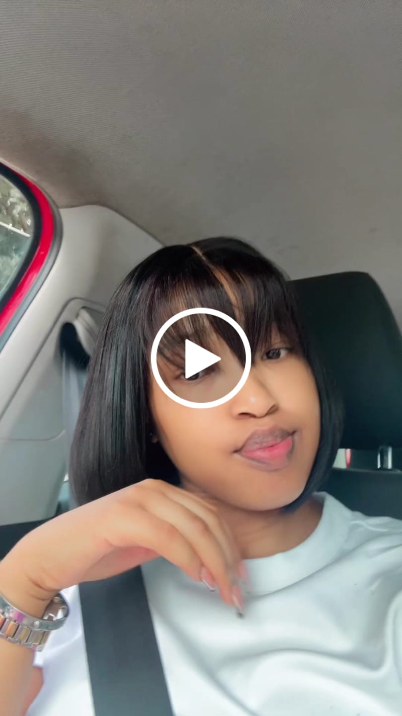Customer video review of Raw Glueless 8 Inch Fringe Bob Wig