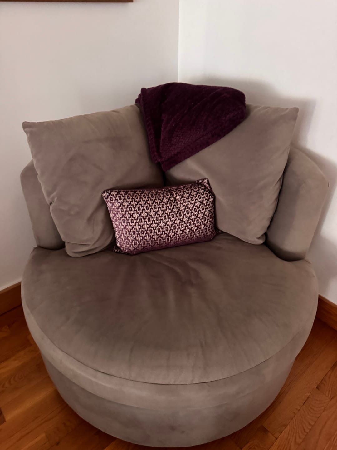 Customer photo review of Purple Cross Pillow Cover