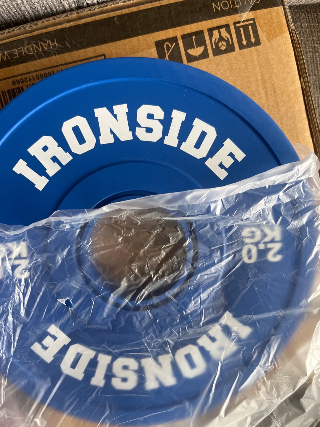 Customer photo review of Discos Fraccionados Olímpicos PU (0.5 a 2.5 KG) IRONSIDE