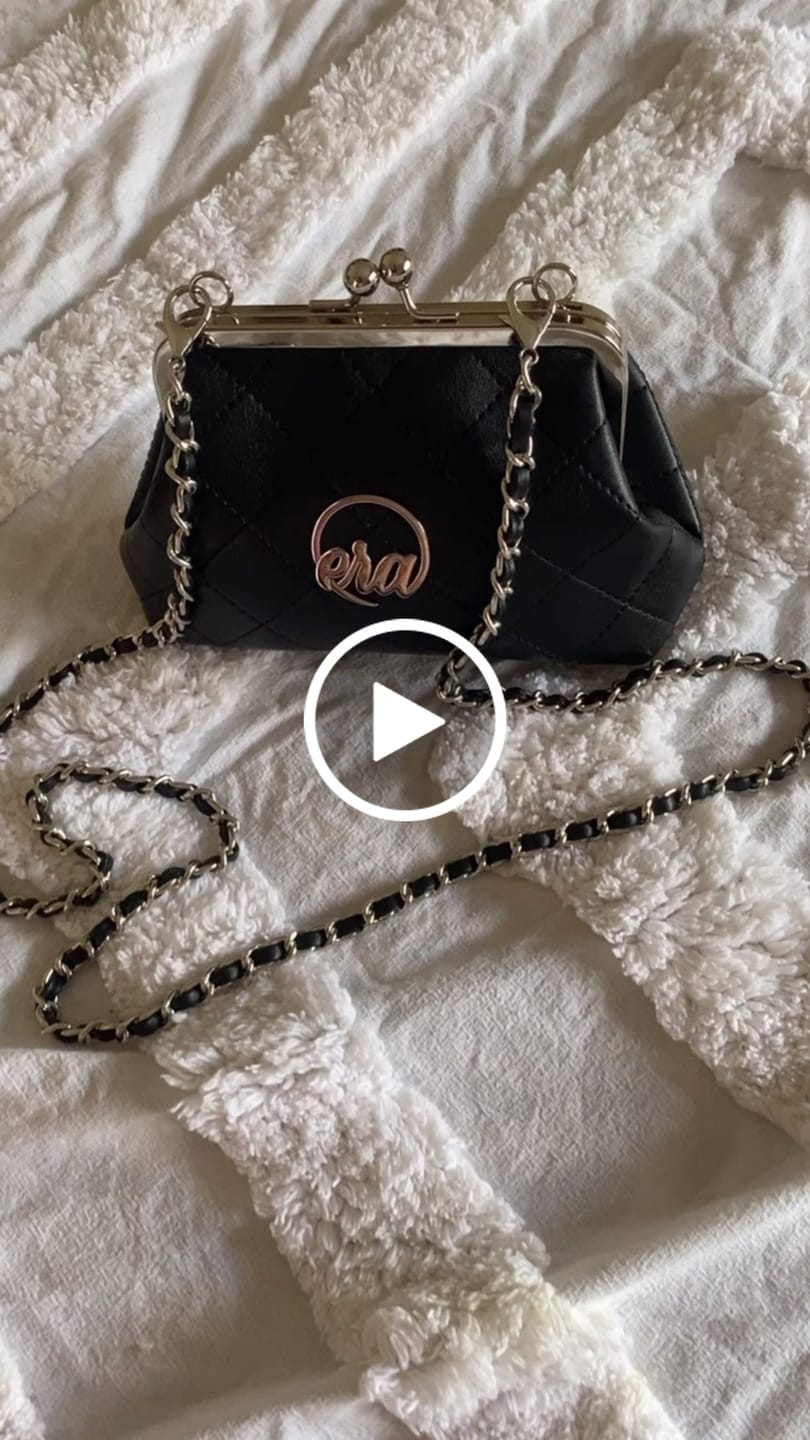 Customer video review of ERA Mini Kisslock Chain Bag – Black